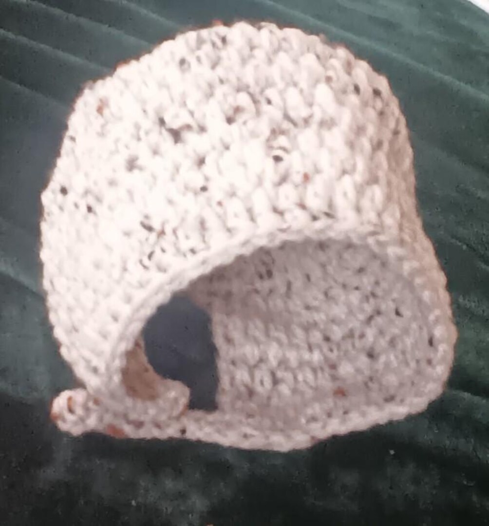 Handmade crochet aran flecked baby bonnet MakerPlace by Michaels
